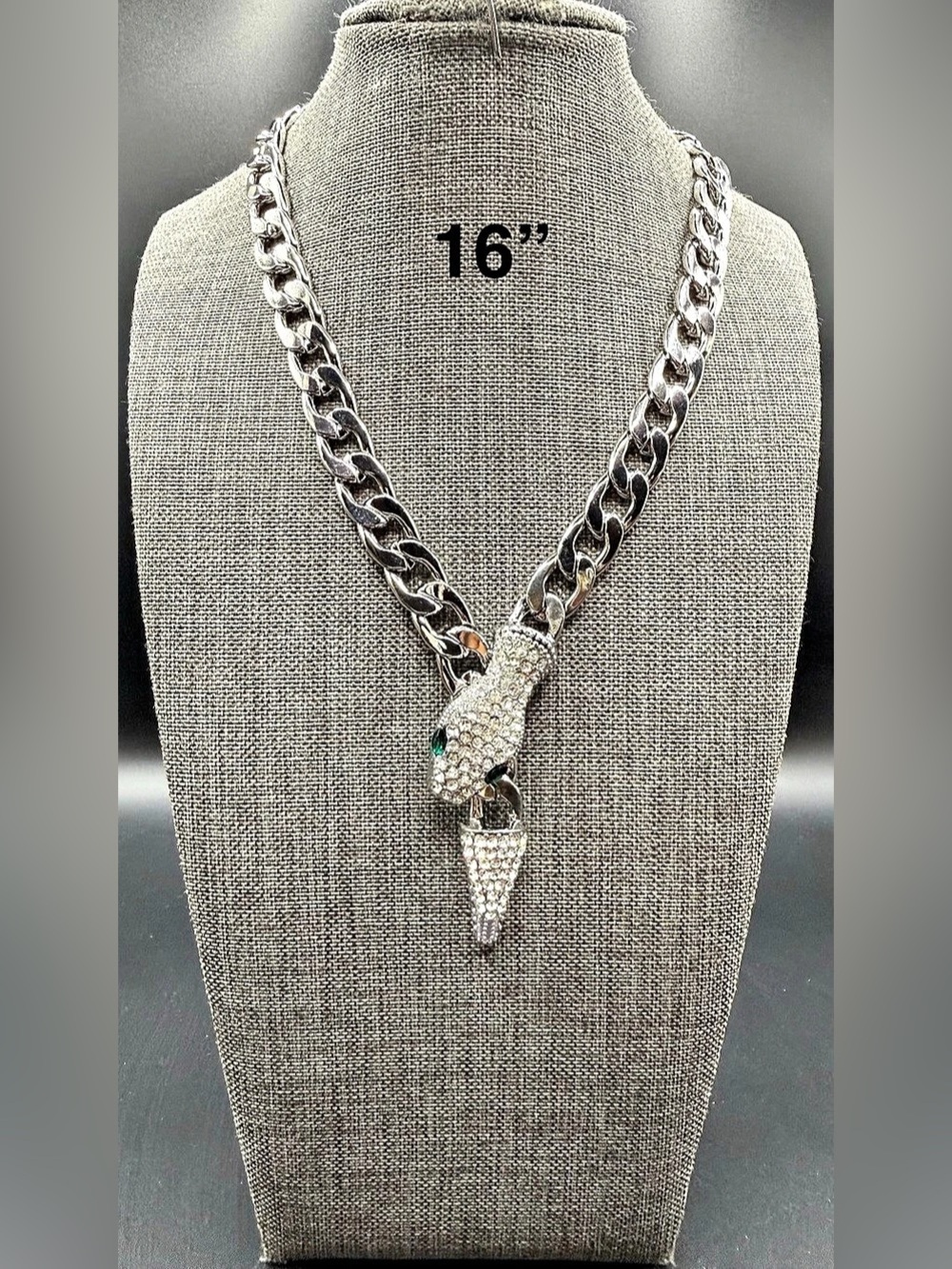Statement Snake Pendant Necklace